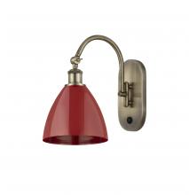 Innovations Lighting 518-1W-AB-MBD-75-RD-LED - Plymouth - 1 Light - 8 inch - Antique Brass - Sconce