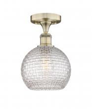 Innovations Lighting 616-1F-AB-G122C-8CL - Athens - 1 Light - 8 inch - Antique Brass - Semi-Flush Mount