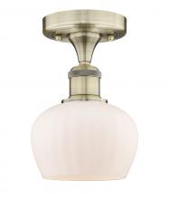 Innovations Lighting 616-1F-AB-G91 - Fenton - 1 Light - 7 inch - Antique Brass - Semi-Flush Mount