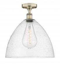 Innovations Lighting 616-1F-AB-GBD-164 - Bristol - 1 Light - 16 inch - Antique Brass - Semi-Flush Mount