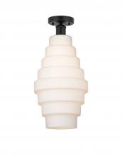 Innovations Lighting 616-1F-BK-G671-8 - Cascade - 1 Light - 8 inch - Matte Black - Semi-Flush Mount