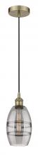 Innovations Lighting 616-1P-AB-G557-6SM - Vaz - 1 Light - 6 inch - Antique Brass - Cord hung - Mini Pendant