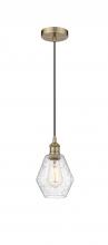 Innovations Lighting 616-1P-AB-G654-6-LED - Cindyrella - 1 Light - 6 inch - Antique Brass - Cord hung - Mini Pendant