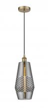 Innovations Lighting 616-1P-AB-G683-7-LED - Windham - 1 Light - 7 inch - Antique Brass - Cord hung - Mini Pendant