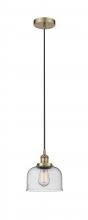 Innovations Lighting 616-1PH-AB-G74-LED - Bell - 1 Light - 8 inch - Antique Brass - Cord hung - Mini Pendant