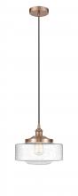 Innovations Lighting 616-1PH-AC-G694-12 - Bridgeton - 1 Light - 12 inch - Antique Copper - Mini Pendant