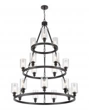 Innovations Lighting 82034-BK-G804 - Clymer - 18 Light - 40 inch - Matte Black - Chain Hung - Chandelier