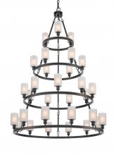 Innovations Lighting 820345-BK-G801-LED - Clymer - 30 Light - 50 inch - Matte Black - Chain Hung - Chandelier