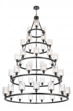 Innovations Lighting 8203456-BK-G112-LED - Cobbleskill - 45 Light - 60 inch - Matte Black - Chain Hung - Chandelier