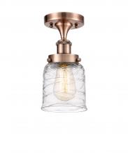 Innovations Lighting 916-1C-AC-G513-LED - Bell - 1 Light - 5 inch - Antique Copper - Semi-Flush Mount