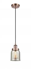 Innovations Lighting 916-1P-AC-G58 - Bell - 1 Light - 5 inch - Antique Copper - Cord hung - Mini Pendant