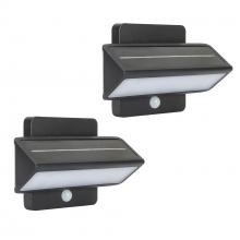 Gama Sonic 4iP2S50010 - Architectural Solar Wall Accent Light W/motion Sensor 2pk - Black