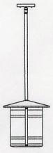 Arroyo Craftsman BSH-11LGW-AB - 11" berkeley long body stem hung pendant