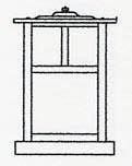 Arroyo Craftsman MC-10TGW-AB - 10" mission column mount with t-bar overlay