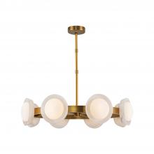 Alora Lighting CH320837VBAR-UNV - Alonso 37-in Vintage Brass/Alabaster LED Chandeliers