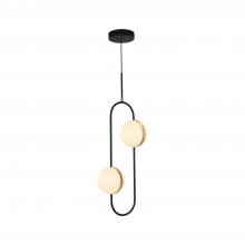 Alora Lighting PD302002MBBG-UNV - Tagliato 2 Head Matte Black/Brushed Gold LED Pendant