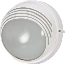 Nuvo 60/520 - 1 Light - 10" Round Hood Bulkhead - Semi Gloss White Finish