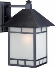 Nuvo 60/5703 - 1-Light 10" Wall Mounted Outdoor Fixture in Stone Black Finish and Frosted Seeded Glass