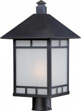 Nuvo 60/5705 - 1-Light 10" Post Mounted Outdoor Fixture in Stone Black Finish and Frosted Seeded Glass