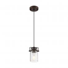 Nuvo 60/6731 - Antebellum - 1 Light Mini Pendant - with Clear Glass -Mahogany Bronze Finish