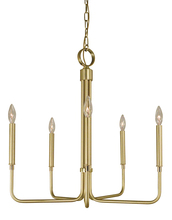 Framburg 4955 SB/PB - 5-Light Satin Brass/Polished Brass Lara Chandelier