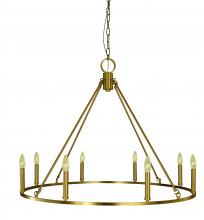 Framburg 5658 BR - 8-Light Brushed Brass Midtown Dining Chandelier