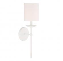 Savoy House Meridian M90079WH - 1-Light Wall Sconce in White