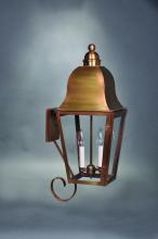 Northeast Lantern 6416-AB-LT2-CSG - Bracket Wall Fixture  Bottom Scroll Antique Brass Finish  2 Candelabra Sockets  Clear Seed