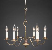 Northeast Lantern 982-AB-LT6 - Hanging S-Arms Antique Brass 8 Candelabra Sockets