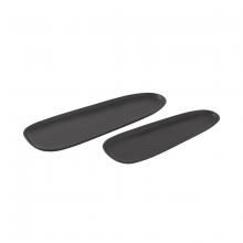 ELK Home H0897-9845/S2 - Blain Tray - Set of 2 Matte Black (2 pack) (2 pack)