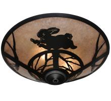 Meyda White 110551 - 22"W Rabbit on the Loose Flushmount