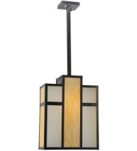 Meyda White 112209 - 12" Long Cityscape Oblong Pendant