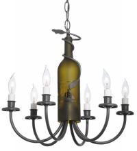 Meyda White 112640 - 18"W Tuscan Vineyard 6 LT Wine Bottle Chandelier