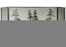 Meyda White 113067 - 96" Wide X 40" High Tall Pines Fireplace Screen