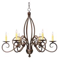 Meyda White 115990 - 28" Wide Squire 6 Light Chandelier