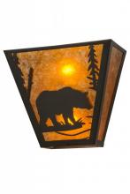 Meyda White 116311 - 13"W Bear Creek Right Wall Sconce