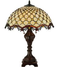 Meyda White 124834 - 24"H Jeweled Katherine Table Lamp