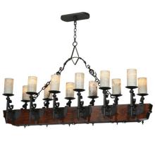 Meyda White 127483 - 60"L Tudor Jadestone LED Oblong Chandelier