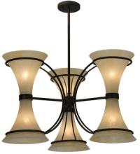 Meyda White 129534 - 30"W Chronos 3 Arm Chandelier