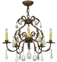 Meyda White 135403 - 24"W Chantilly 5 LT Chandelier