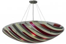 Meyda White 140260 - 35.25"W Metro Fusion Jubilee Glass Inverted Pendant