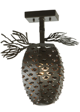 Meyda White 141027 - 13" Wide Stoneycreek Pinecone Semi-Flushmount