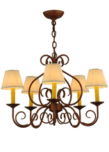 Meyda White 142077 - 26" Wide Jenna 5 Light Chandelier