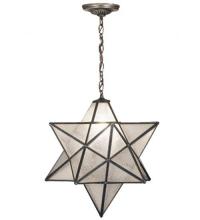 Meyda White 15151 - 24"W Moravian Star Clear Seeded Pendant