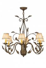 Meyda White 154148 - 30"W Bordeaux 6 LT Chandelier