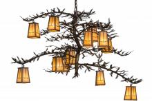 Meyda White 155019 - 54"W Pine Branch Valley View 12 LT Chandelier