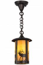 Meyda White 160626 - 8" Wide Fulton Lone Elk Pendant