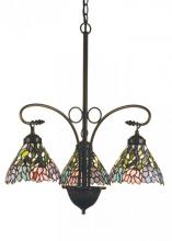 Meyda White 16102 - 28"W Wisteria 3 LT Chandelier