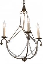 Meyda White 182545 - 22"W Kaitlynn 3 LT Chandelier