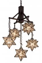 Meyda White 184367 - 30"W Moravian Star 5 LT Chandelier